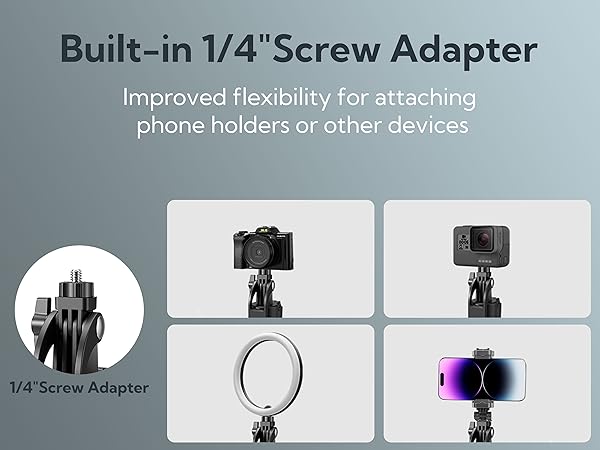 Built-in 1/4 Screw Adapter