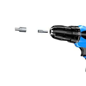 Wearable hand drill adapters can be used with sockets attached