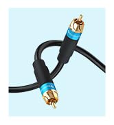 BlueRigger RCA Audio Subwoofer Cable (35FT, Dual Shielded, Gold Plated RCA Connectors) – for Subw...