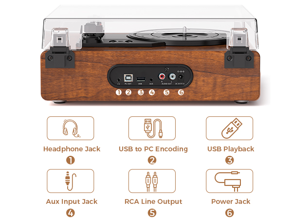 bluetooth record player vintage