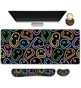 NXZGO Large Gaming Mouse Pad Set: 4 in 1 Extended Keyboard Desk Mat with Wrist Rest, Cute Compute...