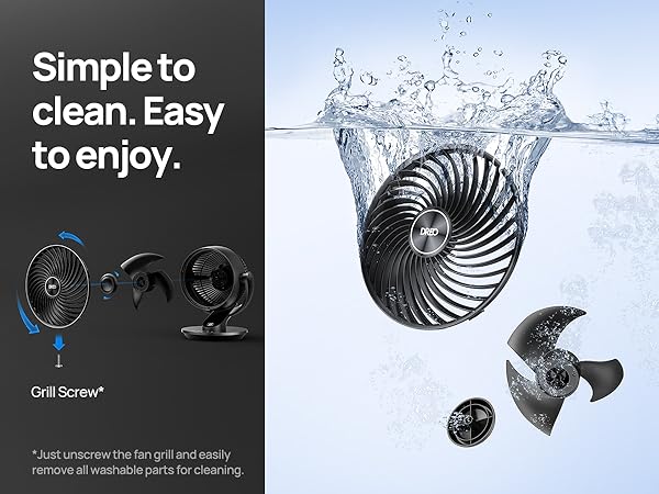 Dreo Desk Fan Small Oscillating Air Circulator, Portable Fan for Bedroom Whole Room Office Desktop 