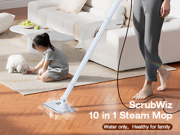 ScrubWiz Steam Cleaner Cleaning Floor Hardwood Stove grill Tile Sofa Carpet Clothing Gap Window bbq