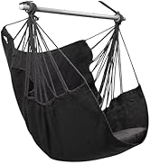 ADVOKAIR Hammock Chair Hanging Hammock Chair Swing Indoor with 2 Cushions for Bedroom, Max 500 Lb...