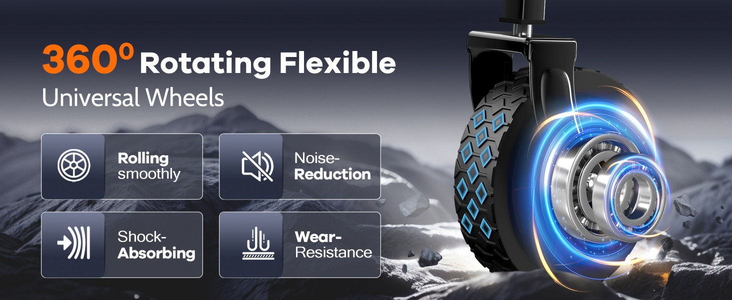360° Rotation Silent Universal All-Terrain Wheels