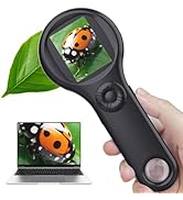 Ashfly Magnifying Glass - Mini LED Pocket Microscope for Kids(3-10 Years) - Educational Science K...