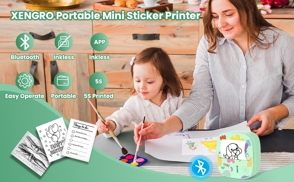 Mini Portable Sticker Printer