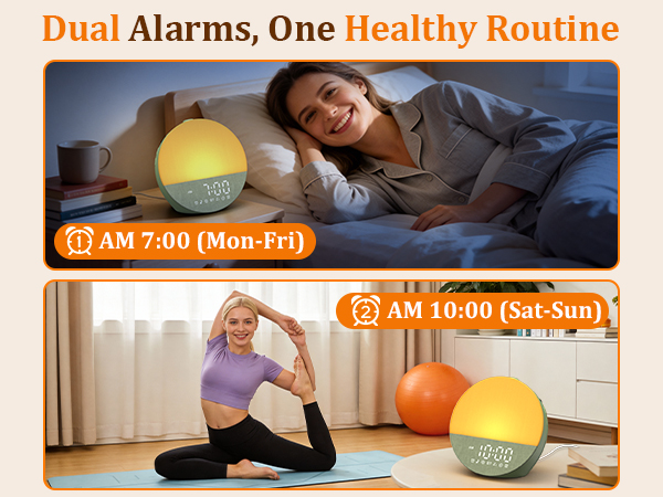 sunrise alarm clock with sound machine