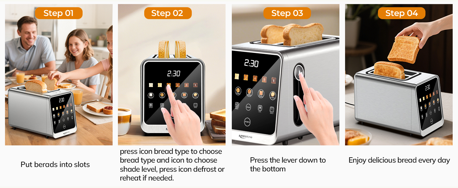 smart toaster with touchscreen