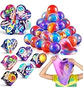 30 Pack Valentines Day Gifts for Kids Galaxy Slime Ball Kits with Cards Valentine Party Favors Va...