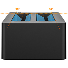 Double 2-Bay USB 3.0 to 2.5 3.5 SATA hard drive dock adapter