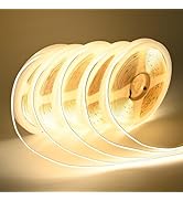 COB LED Strip Lights DC 12V LED Lights Flexible Super Bright LED Strips, 5Pack 16.4FT 4000K Natur...