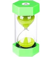 Sand Timer 5 Minute Hourglass Timer, Plastic Sand Clcok 5 Minutes, Big Green Sand Watch 5 Min, Ho...