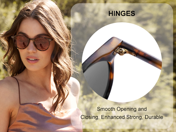 SOJOS Small Round Classic Polarized Sunglasses for Women Men Vintage Style UV400 Lens SJ2113