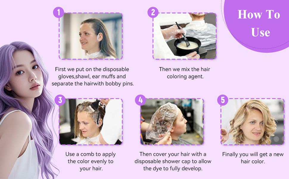 14PCS Professional Salon Hair Dye Kit
