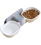 KINTEGOOD Wall Mounted Cat Bowls, Elevated Food and Water Set, Dog Proof Raised Feeding Station