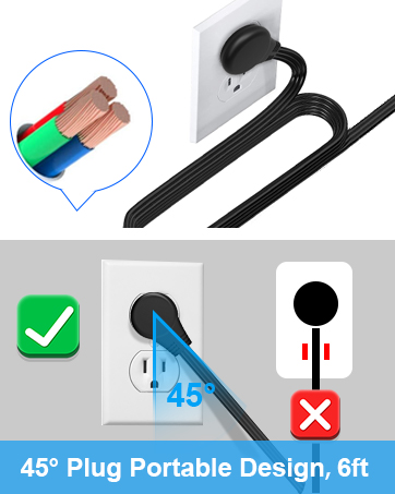 flat surge protector powerstrips with surge protector wall mount power strip