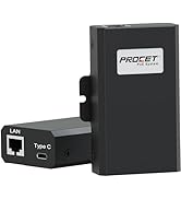 PROCET Gigabit PoE USB C Splitter, USB C Power and Network PoE Splitter, IEEE802.3bt 60W USB Type...