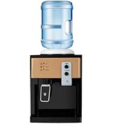 Top Loading Hot and Cold Water Dispenser – Countertop Water Cooler for 1.2–5 Gallon Bottles, 3 Te...