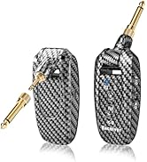 Wireless Guitar System 2.4GHz 2 Modes, Thumb-Size, 250° Rotatable, Wireless Guitar Transmitter Re...