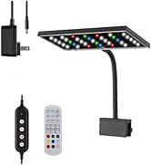 Carefree Fish Aquarium 24/7 Mode Timer Full Spectrum CRI 82 Clip LED Light IR Remote Control for ...