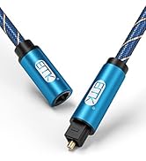 EMK Optical Audio Cable(3.3ft/1m) Toslink Male to Female Audio Adapter Cable,Extension Adapter Ny...