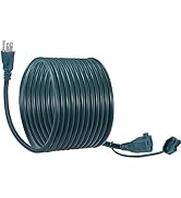 20ft Green Outdoor Extension Cord - Long 14Gauge Heavy Duty Construction SJTW 3Prong Waterproof P...