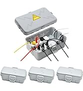 Hrensaw IP54 Large Outdoor Electrical Box w/ 8 Cable Seal Entry, Bundle w/ 3 Small Weatherproof E...