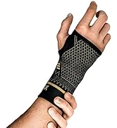 INDEEMAX Copper Wrist Compression Sleeve 1 Pair, Comfortable Hand Brace Support for Arthritis, Te...