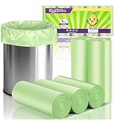 Rishipahu 4 Gallon Trash Bag,250 Count Unscented Small Trash Bags for Bathroom, Bio Gre...