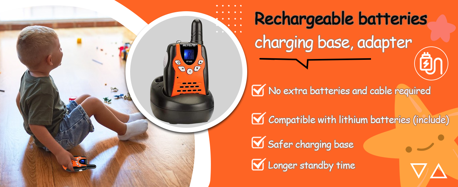 Walkie Talkies for Kids 22 Channels 2 Way Radio Toy 4 year old boy birthday gift