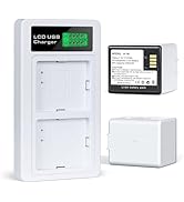 Topwowe 2-Pack Batteries Compatible with Arlo Pro, Arlo Pro 2 Cameras VMA4400, with LCD Dual Char...