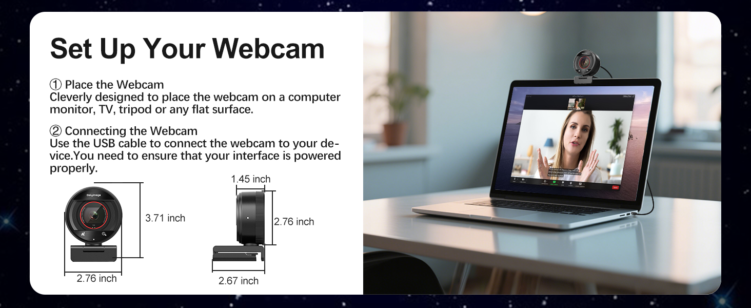 microphone 1080p 60fps laptop mac gaming external remote control mic usb c Calls Zoomable webcam