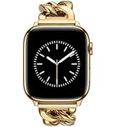V.R.HOPE Gold Apple Watch Bands for Women, Designer Cowboy Chain Bracelet Strap Compatible with A...