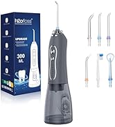 H2ofloss Water Dental Flosser Pick for Teeth: 5 Modes Cordless Portable 300ML Larger Tank Water T...
