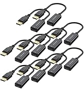 URELEGAN Displayport to HDMI Adapter 10-Pack, 4K UHD Not Bidirectional Display Port DP to HDMI Ca...