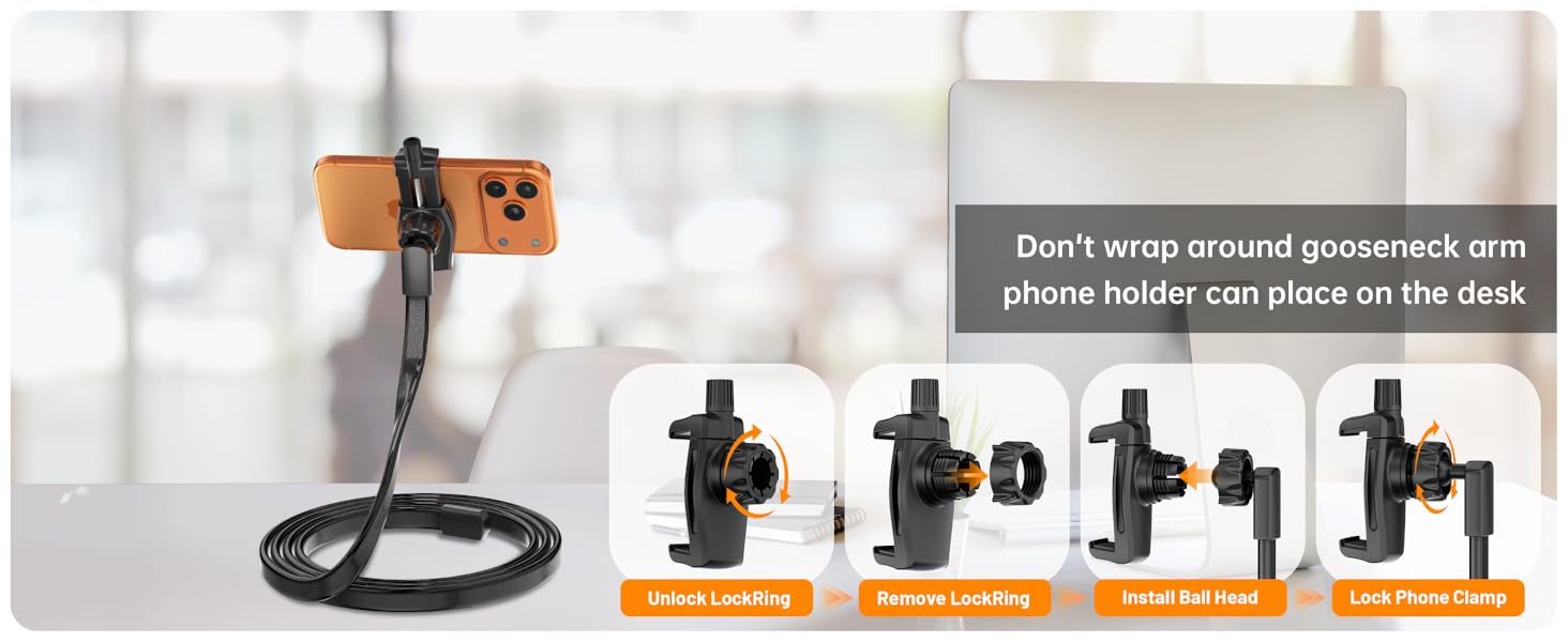 Flexible Phone Holder for Treadmill