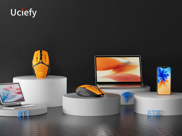 v19 bluetooth wireless mouse orange