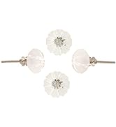 SPN-FOR1 Set of 4 Crystal Knobs Decorative Glass Knobs for Home Kitchen Cabinet Hardware Cupb...