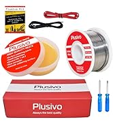 Solder Wire and Rosin Paste Flux Kit - 60-40 Tin Lead Rosin Core Solder Wire (0.8mm, 100g) and Ro...