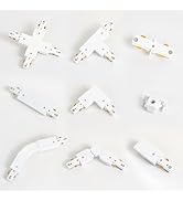 VANoopee H Track Dead End I Connector White, H Type Track Lighting Accessories for Single Circuit...