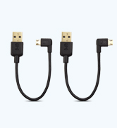 Combo-Pack Right Angle USB Cable for TV Stick and Power Bank