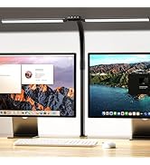 Quntis Desk Lamp for Home Office, 30.7'' Double Head Architect Desk Light with Clamp, 24W Bright ...