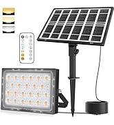 CLY LED Solar Lights Outdoor IP66 Waterproof, Bright Solar Dusk to Dawn Light 5000mah, Adjustable...