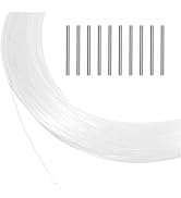 BENECREAT 50 Yards Nylon Memory Wire for Millinery Hat Brims, Transparent Round Soft Corset Bone ...
