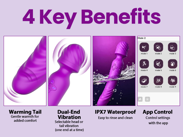 Warming Tail Dual-End Vibration IPX7 Waterproof App Control