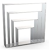 Square Cookie Cutter Set Large - 5 Inch, 4 Inch, 3 Inch, 2 Inch - Geometric Frame Plaque Cookie C...