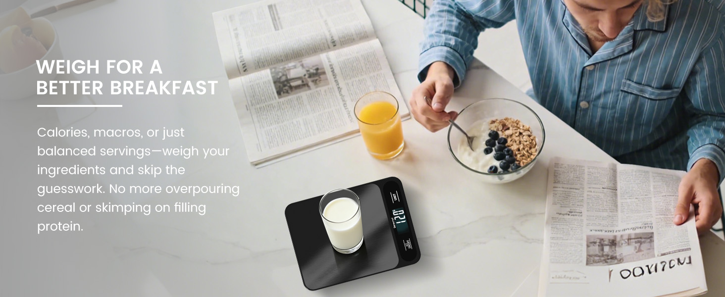 WEIGH FOR A BETTER BREAKFAST Calories, macros, or justbalanced