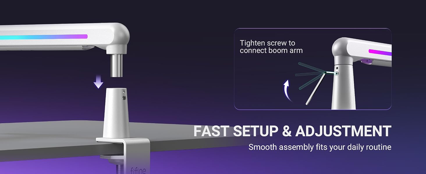 easy set up mic arm