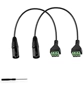 GINTOOYUN XLR Cable 3 Pin XLR Male to 3 Pin Terminal Converter Adapter Cable for Speakers,Microph...